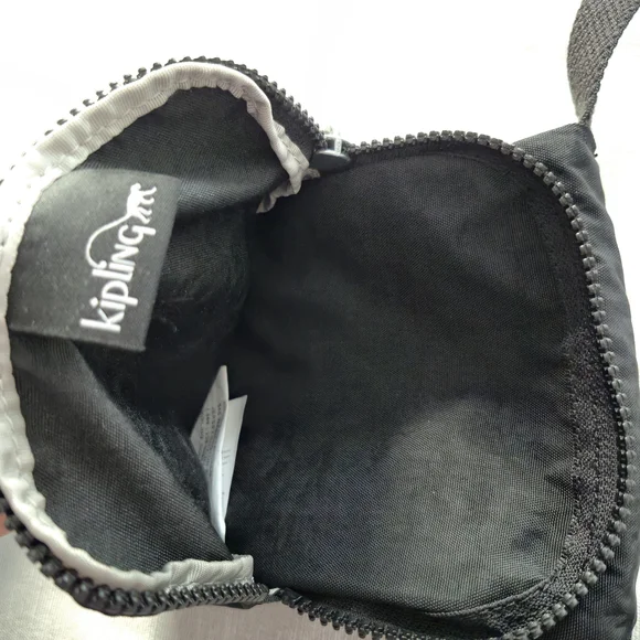 Kipling Eldorado Crossbody Bag Black Small Zip Snap Flap Front Adjustable Travel - Picture 7 of 12